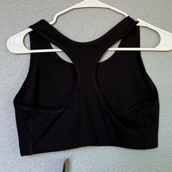 Nike Black Sports Bra with White Logo - Picture 5 of 6